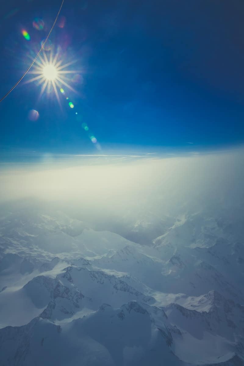 Aerial view of alps